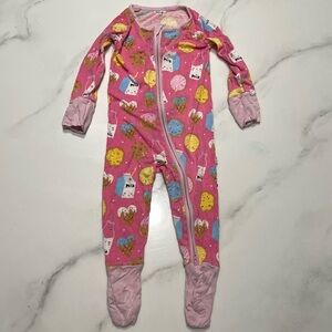 Little Sleepies Pink Cookies & Milk‎ Zippy | 6–12 Months